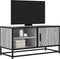 vidaXL - Tv-meubel - 80x34,5x40 - cm - bewerkt - hout - metaal - grijs - sonoma - eiken