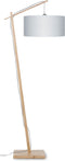 GOOD&MOJO Vloerlamp Andes - Bamboe/Lichtgrijs - 72x47x176cm - Scandinavisch,Bohemian - Staande lampen voor Woonkamer - Slaapkamer