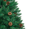 vidaXL - Kerstboom - met - echt - hout - en - dennenappels - smal - 150 - cm - PVC - groen