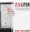 DistinQ Heetwaterdispenser - Luxe Instant Waterkoker - 2,5 Liter - Afneembaar Reservoir - Zilver Zwart