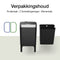 Loftey Prullenbak (2023) - 60L - Push/Touch - Zwart/RVS