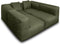 Feel Furniture - Binnen en Buiten bank - Odin - 4 Persoonsbank - Groen - Met Hocker