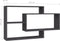 vidaXL - Wandschappen - 104x20x58,5 - cm - bewerkt - hout - grijs