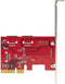 Startech.com 6P6G-PCIE-SATA-CARD - SATA PCIe Uitbreidingskaart - 6x SATA-600 - Goud Rood
