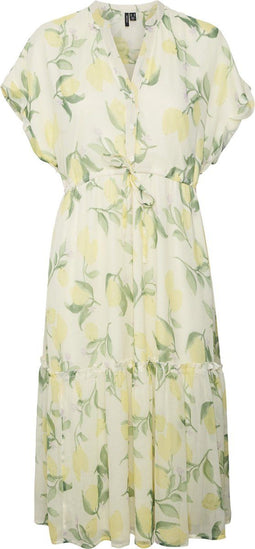 Vero Moda VMKAYA - Dames Jurk - V-neck - Korte Mouwen - Maat S