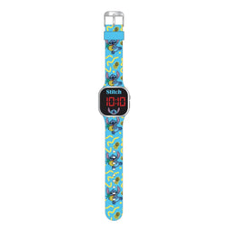 Disney Stitch Led Horloge Blauw