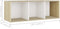 vidaXL - Tv-meubel - 107x35x37 - cm - bewerkt - hout - wit - en - sonoma - eikenkleurig
