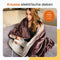 Goliving Elektrische Fleece Deken - Warmtedeken - 3 Warmtestanden - 120 Watt - 160 x 120 cm - Bruin