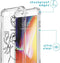iMoshion Hoesje Geschikt voor iPhone SE (2022) / SE (2020) / 8 / 7 Hoesje Met Koord - iMoshion Design Hoesje met Koord - Zwart / Transparant / Woman Flower