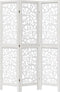 vidaXL - Kamerscherm - met - 3 - panelen - massief - paulowniahout - wit