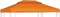 vidaXL - Vervangend - tentdoek - prieel - 310 - g/m² - 3x4 - m - oranje