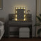 vidaXL - Kaptafel - met - LED-verlichting - 100x40x130 - cm - grijs - sonoma