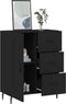 vidaXL - Dressoir - 69,5x34x90 - cm - bewerkt - hout - zwart