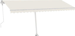 vidaXL - Luifel - vrijstaand - automatisch - 500x300 - cm - crèmekleurig