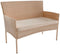 Juskys Fort Myers - Loungeset - 4-delig - polyrotan - Crème/Zand