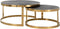 DIAB Oxford - Salontafel - set van 2 - goud/zwart - visgraat