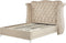AYETTE - Tweepersoonsbed - Beige - 180 x 200 cm - Fluweel