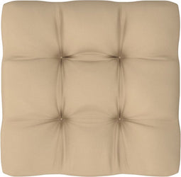 vidaXL - Palletkussen - 58x58x10 - cm - stof - beige
