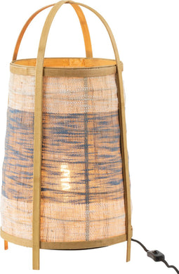 J-Line vloerlamp Jeans - bamboe - blauw