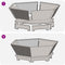 vidaXL - Vuurplaats - Hexagonaal - Zwart - 75x75x28 - cm - Staal