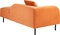 LE CRAU - Chaise longue - Oranje - Linkerzijde - Fluweel