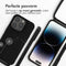 iMoshion Hoesje Geschikt voor iPhone 14 Pro Hoesje Met Koord - iMoshion Siliconen design hoesje met koord - Zwart / Dandelion Black