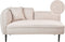 CHEVANNES - Chaise longue - Beige - Linkszijdig - Boucle