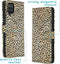 iMoshion Hoesje Geschikt voor Samsung Galaxy A12 Hoesje Met Pasjeshouder - iMoshion Design Softcase Bookcase - Goud / Zwart / Allover de luxe