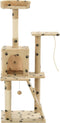 vidaXL - Kattenkrabpaal - met - sisal - krabpalen - 120 - cm - pootafdrukken - beige