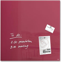 Sigel glasmagneetbord - Artverum - 48x48cm - bessenrood - SI-GL272
