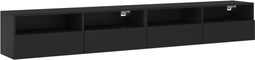 vidaXL - Tv-wandmeubels - 2 - st - 100x30x30 - cm - bewerkt - hout - zwart