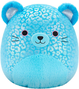 Squishmallows Sarge - Pluche - 30cm - Blauwe Jaguar met Iridescent Spots