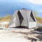 vidaXL - Strandtent - 4-persoons - waterdicht - snelontgrendeling - grijs