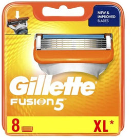 Gillette Fusion 5 - Navulmesjes - 5 Antifrictiemesjes en Precisietrimmer - Oranje (8 stuks)