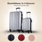 Slazenger Kofferset 2 Delig - Handbagage Trolley en Ruimbagage Koffer (S + M/L) - Hardcase met 360° Wielen en Cijferslot - Zilver