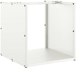 vidaXL - Brandhoutrek - 40x40x40 - cm - koudgewalst - staal - wit