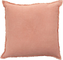 J-Line kussen Stonewashed - linnen - abrikoos