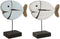 Decoratieve figuren Home ESPRIT Wit Natuurlijk Vis Verouderde afwerking (2 Stuks)