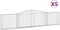 vidaXL - Schanskorven - 5 - st - gewelfd - 400x30x80/100 - cm - ijzer