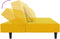 vidaXL - Slaapbank - 2-zits - met - 2 - kussens - fluweel - geel