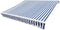 vidaXL - Luifeldoek - 500x300 - cm - canvas - blauw - en - wit