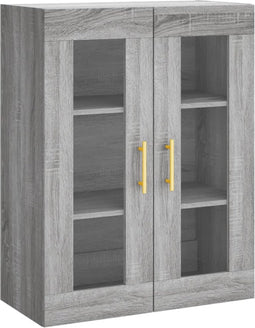 vidaXL - Hangkast - 69,5x34x90 - cm - grijs - sonoma - eikenkleurig