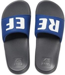 Reef Kids One Slide - Badslipper - Lichtgewicht en ecologisch - Grijs/Blauw - Maat 31/32