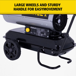 Stanley Diesel Heater 30 kW - Verwarmt tot 300 m² - Zwart