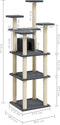 vidaXL - Kattenmeubel - met - sisal - krabpalen - 171 - cm - donkergrijs