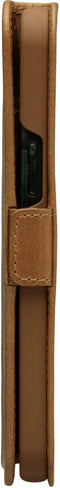 Dbramante1928 iPhone 12/12 Pro - Flip cover - Magneetsluiting en ruimte voor pasjes - Cognac