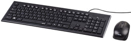 Hama Cortino - Toetsenbord-/muis-set - Optische sensor 1000 dpi - Zwart (1 set)