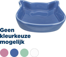 Trixie Keramische Voer/Waterbak - Kattenvoerbak - Ø12 cm 0.25 l Assorti