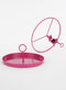 Mica Decorations Aston - Dienblad met Klem - H30 x Ø31 cm - Metaal - Fuchsia