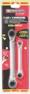 Facom Ringratelsleutelsset Recht en Verstelbaar 64C.S1 en 64C.S2 - 64C.J2PB